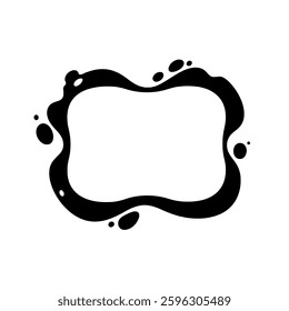 Creative decorative frame with artistic splash effects. Perfect for vintage labels, decorative borders, poster designs, and creative templates. High-quality vector for unique design projects