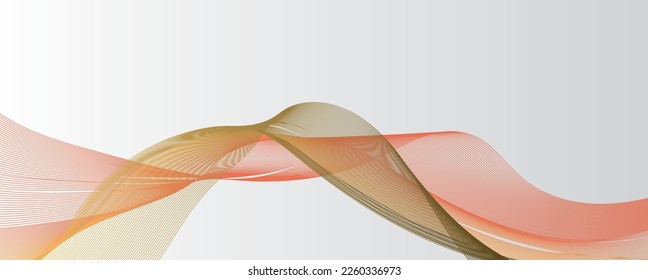 Creative Decorative red wave smooth design background. Gradient wave colors vector art design background. Abstract background, waves new 2023. Orange  red blue colorful vector background with wavy lin