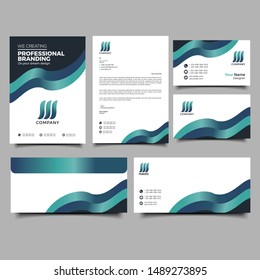 Creative Deep Blue Stationary Design Template 