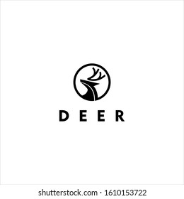 Creative Deer Stag Head Logo Design