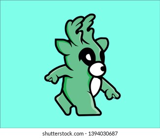 creative deer stand unique logo