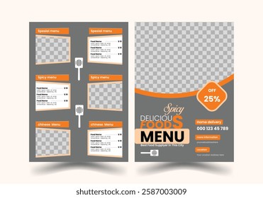 creative delicious food menu design