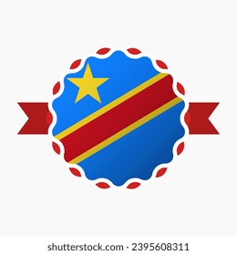 Creative Democratic Republic of the Congo Flag Emblem Badge
