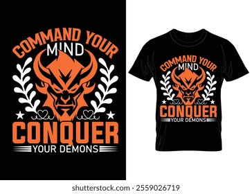 creative demon vintage stylish modern t shirt design template