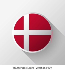 Creative Denmark Flag Circle Badge