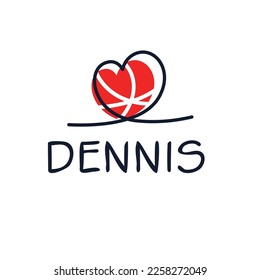 Creative (Dennis) name, Vector illustration.