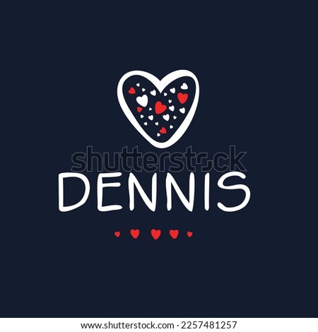 Creative (Dennis) name, Vector illustration.