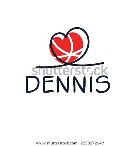 Creative (Dennis) name, Vector illustration.
