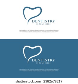 Creative dental abstract logo design. Logo for dentists, clinic centers, dental care and business.