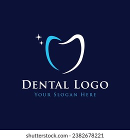 Creative dental abstract logo design. Logo for dentists, clinic centers, dental care and business.