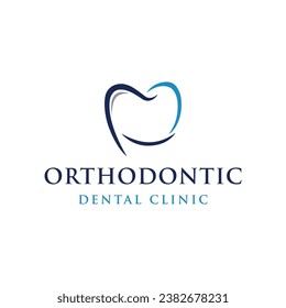 Kreatives abstraktes Logo-Design für Dentalabstrakte. Logo für Zahnärzte, Klinikzentren, Zahnheilkunde und Unternehmen.
