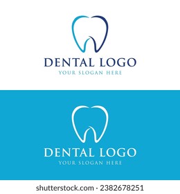 Creative dental abstract logo design. Logo for dentists, clinic centers, dental care and business.