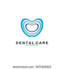 Creative dental abstract logo design. Dental vector illustration. Logo for dentist, clinic center, dental care and business.