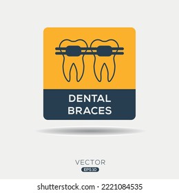 Creative (Dental braces) Icon, Vector sign.