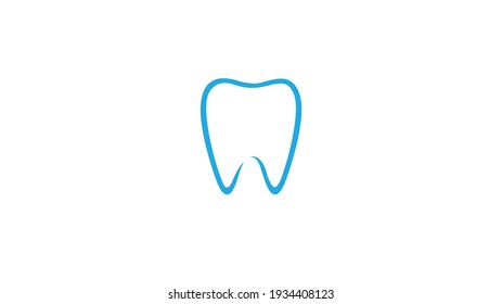 Creative Dental Care Clean Blue Teeth Logo Design Symbol Illustration
