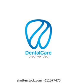Creative Dental Care Concept Logo Design Template