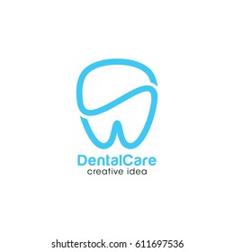 Creative Dental Care Concept Logo Design Template