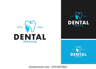 Ilustração do vetor do modelo do projeto do implante do cuidado dentário criativo