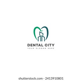 Creative Dental city logo Vector Design.