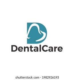 Creative dental clinic care dentist logo
