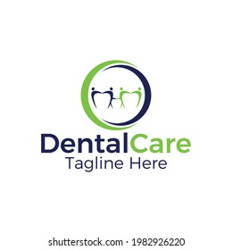 Logo del dentista de cuidado dental creativo
