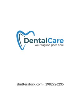 Creative dental clinic care dentist logo
