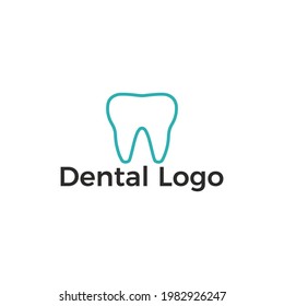 Creative dental clinic care dentist logo
