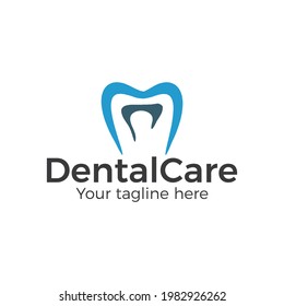 Logo del dentista de cuidado dental creativo
