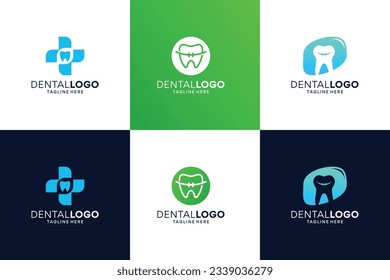 Creative Dental Clinic logo. Dentist logo design collection.