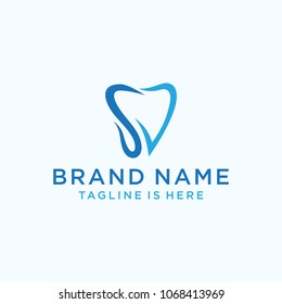 Creative dental clinic logo vector. Abstract dental symbol icon with modern design style.