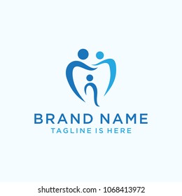 Creative dental clinic logo vector. Abstract dental symbol icon with modern design style.