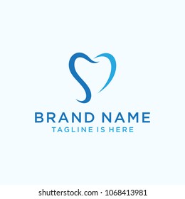 Creative dental clinic logo vector. Abstract dental symbol icon with modern design style.