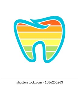 Creative dental clinic logo vector. Abstract dental symbol icon with modern design style