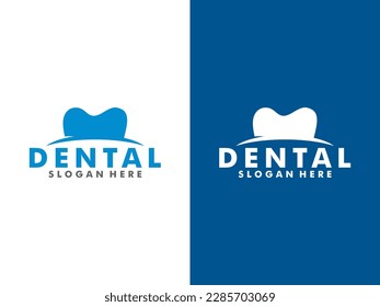 Vector de logotipo de clínica dental creativa. Símbolo dental abstracto con estilo de diseño moderno