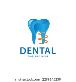 Vector de logotipo de clínica dental creativa. Icono de símbolo dental abstracto en estilo de diseño moderno.