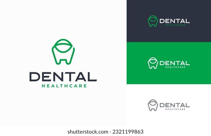 Vector de logotipo de clínica dental creativa. Icono del símbolo de la salud dental con un diseño moderno.