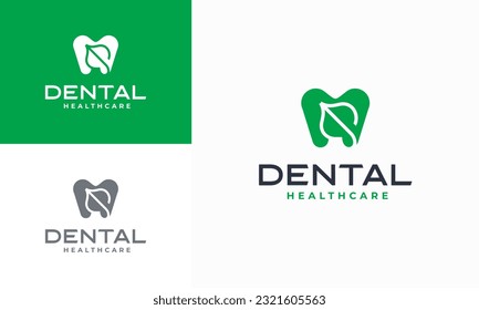 Creative dental clinic logo vector. Dental Healthcare symbol icon with modern design style.