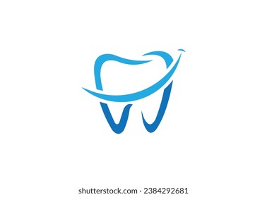 Vector de logotipo de clínica dental creativa. Icono de símbolo dental abstracto