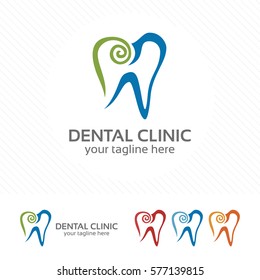 Dental Logo Tooth Abstract Design Vector Stock Vector (Royalty Free ...