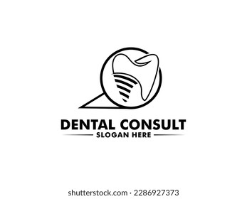 Logo de Creative Dental Consult vectorial, logotipo de clínica dental, diseño del logo dental abstracto