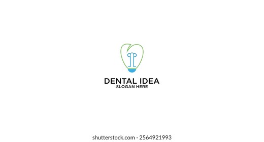 Creative dental idea logo design withunique concept premium vector