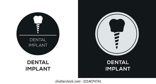 Icono Creativo (Implante Dental),Signo vectorial.