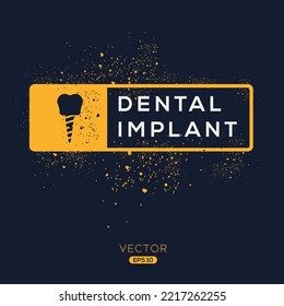 Creative (Dental Implant) Icon ,Vector sign.