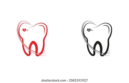 creative dental implant logo.Teeth, Dental Health.