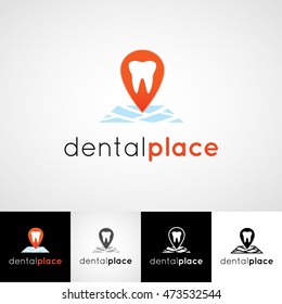 Creative dental logo design. Teeth care icon set. dentist clinic insignia, doctor practice sign, orthodontist illustration,  vector concept for stationary, medical or medicine poster image.