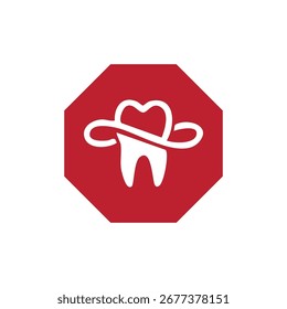 Creative dental logo design with tooth symbol in modern minimal style, perfect for dentist clinic, dental care, and oral health branding