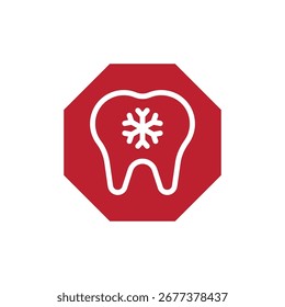 Diseño creativo del logotipo dental con el símbolo del diente en estilo minimalista moderno, perfecto para la clínica del dentista, el cuidado dental, y la marca de la salud oral
