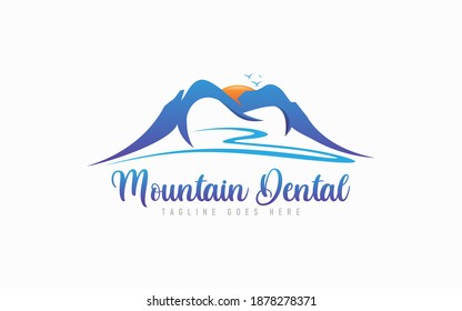 Creative Dental Logo Design. Usable For Business, Community, Industrial, Medical, Tech, Services Company. Vector Logo Design Illustration.