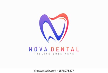 Creative Dental Logo Design. Usable For Business, Community, Industrial, Medical, Tech, Services Company. Vector Logo Design Illustration.