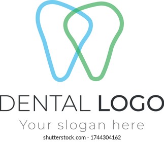 Creative Dental logo template. Dentist medical doctor Logotype concept. Logo Tooth abstract design vector.